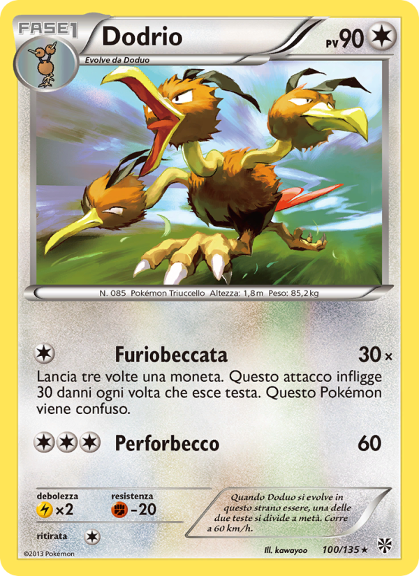 Dodrio 100/138 — Uragano Plasma (Italian Pokémon TCG card)