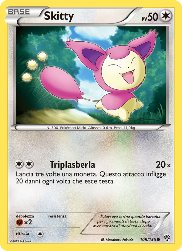 Skitty 109/138 — Uragano Plasma (Italian Pokémon TCG card)