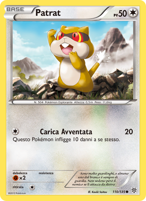 Patrat 110/138 — Uragano Plasma (Italian Pokémon TCG card)