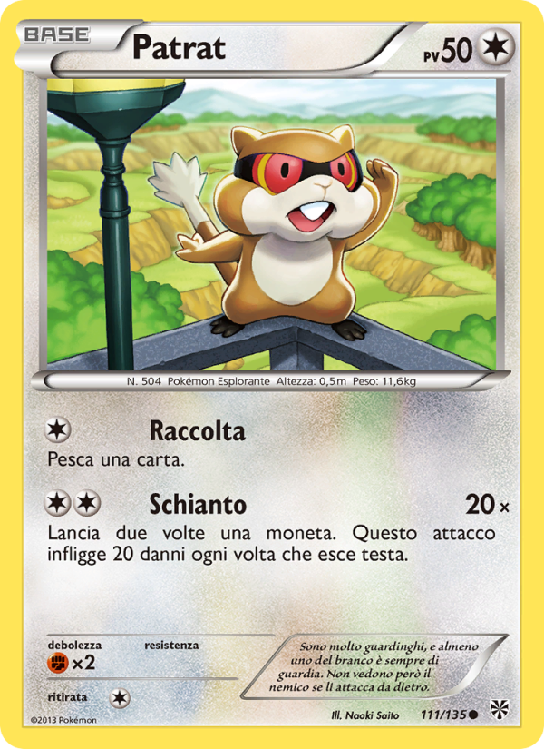Patrat 111/138 — Uragano Plasma (Italian Pokémon TCG card)