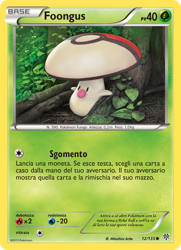 Foongus 012/138 — Plasma Storm (Italian Pokémon TCG card)