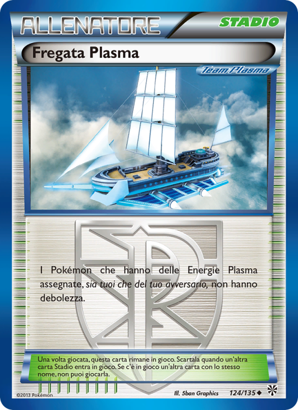 Fregata Plasma 124/138 — Uragano Plasma (Italian Pokémon TCG card)