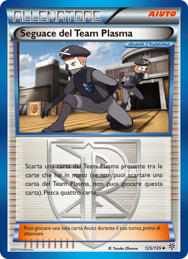 Seguace del Team Plasma 125/138 — Uragano Plasma (Italian Pokémon TCG card)