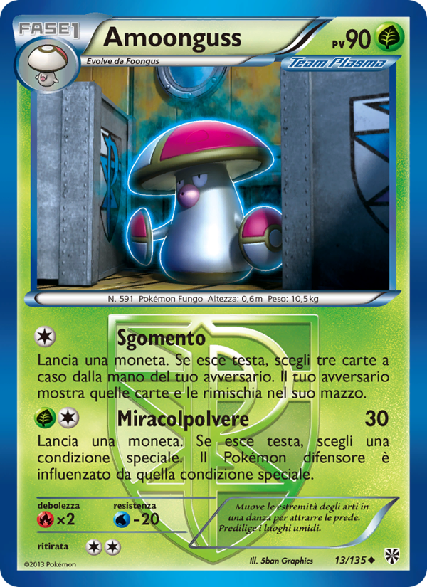 Amoonguss 013/138 — Uragano Plasma (Italian Pokémon TCG card)