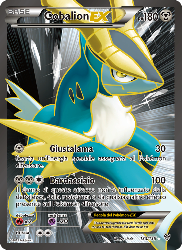Cobalion-EX 133/138 — Uragano Plasma (Italian Pokémon TCG card)