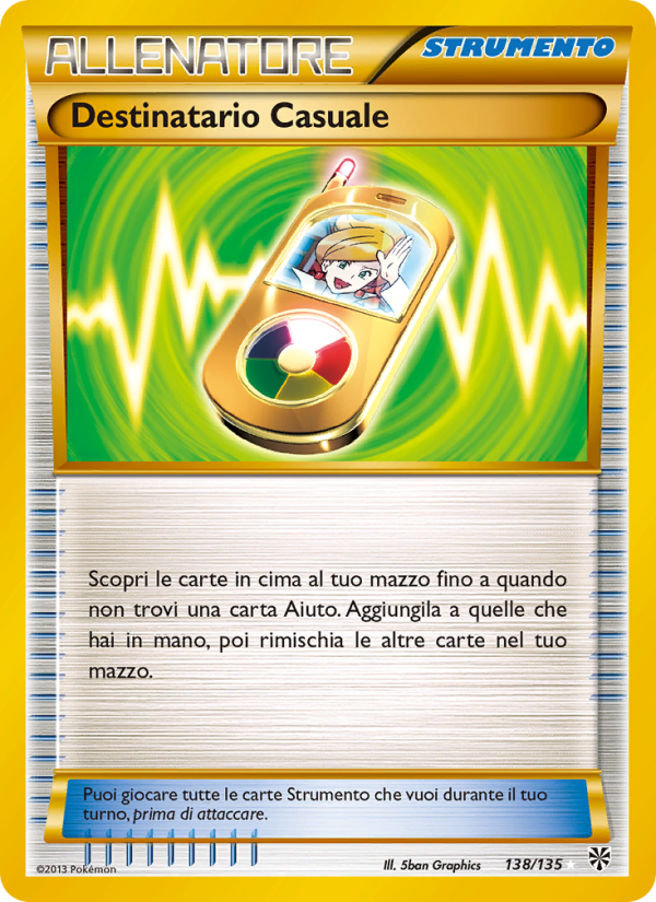 Destinatario Casuale 138/138 — Uragano Plasma (Italian Pokémon TCG card)