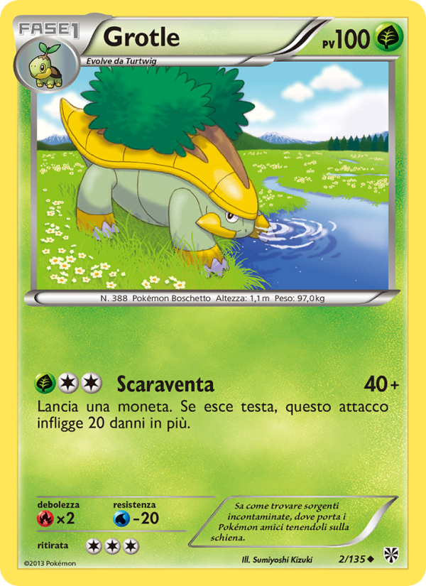 Grotle 002/138 — Uragano Plasma (Italian Pokémon TCG card)