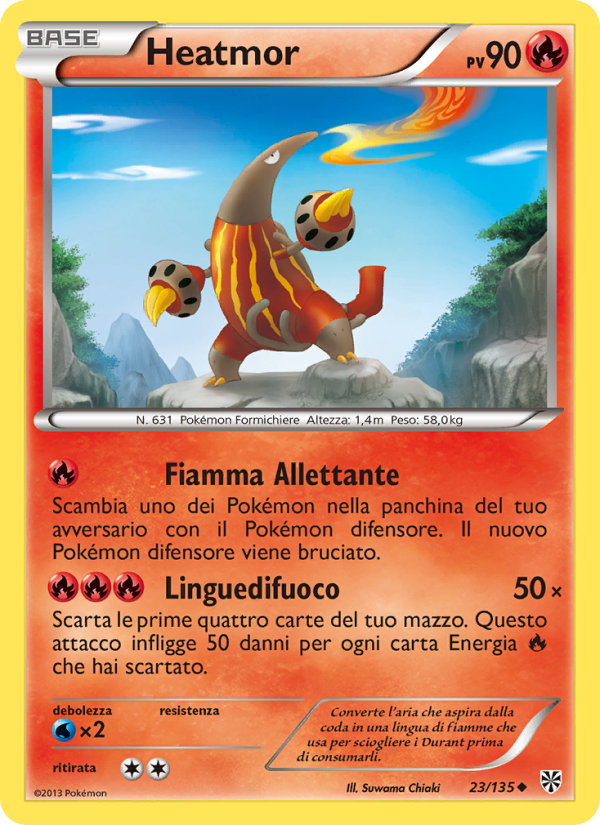 Heatmor 023/138 — Uragano Plasma (Italian Pokémon TCG card)