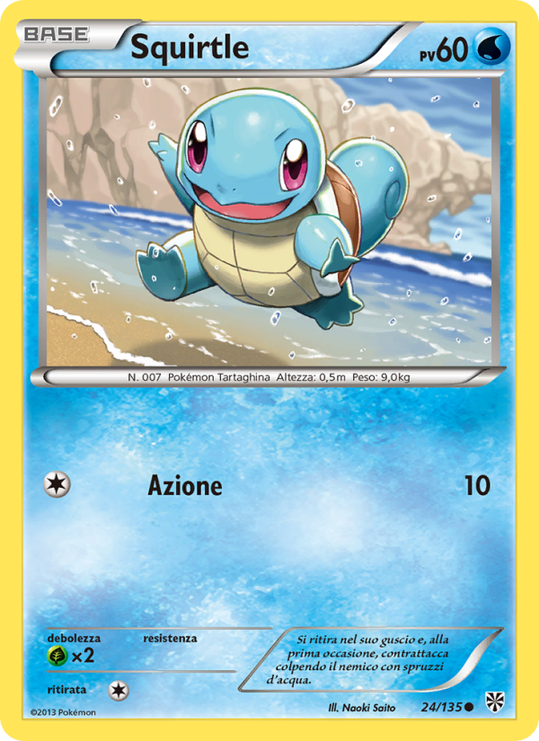 Squirtle 024/138 — Uragano Plasma (Italian Pokémon TCG card)