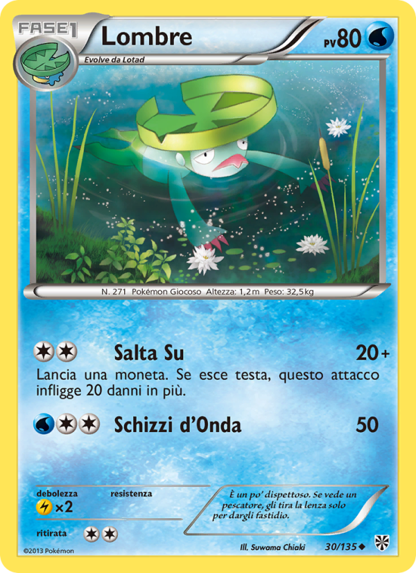 Lombre 030/138 — Uragano Plasma (Italian Pokémon TCG card)