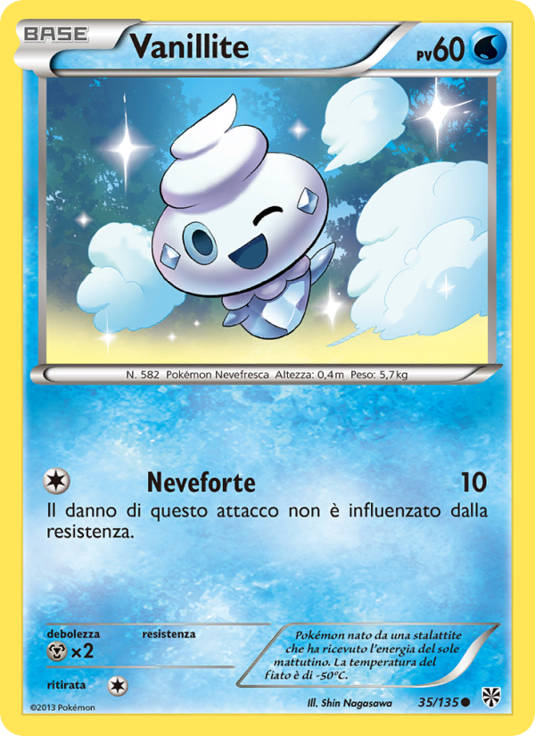 Vanillite 035/138 — Uragano Plasma (Italian Pokémon TCG card)
