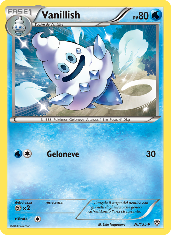 Vanillish 036/138 — Uragano Plasma (Italian Pokémon TCG card)