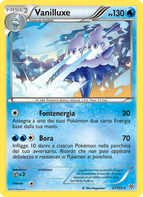 Vanilluxe 037/138 — Plasma Storm (Italian Pokémon TCG card)