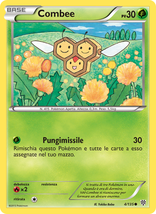 Combee 004/138 — Uragano Plasma (Italian Pokémon TCG card)