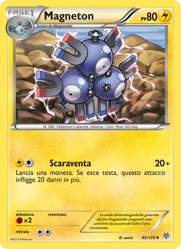 Magneton 045/138 — Uragano Plasma (Italian Pokémon TCG card)
