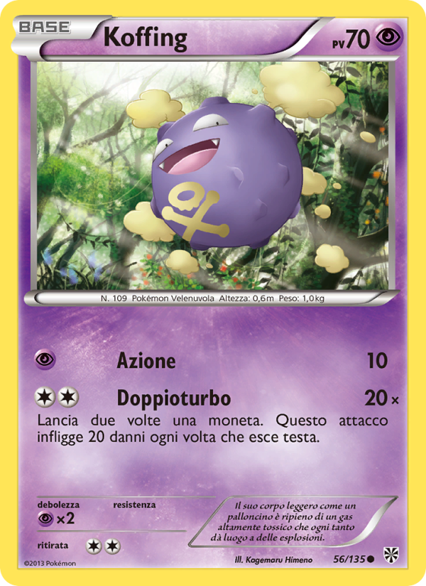 Koffing 056/138 — Uragano Plasma (Italian Pokémon TCG card)
