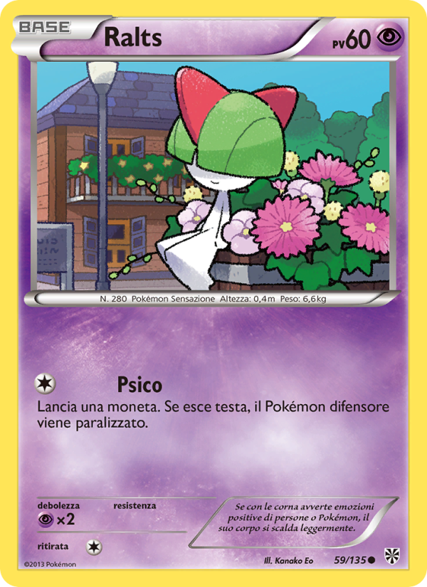 Ralts 059/138 — Uragano Plasma (Italian Pokémon TCG card)