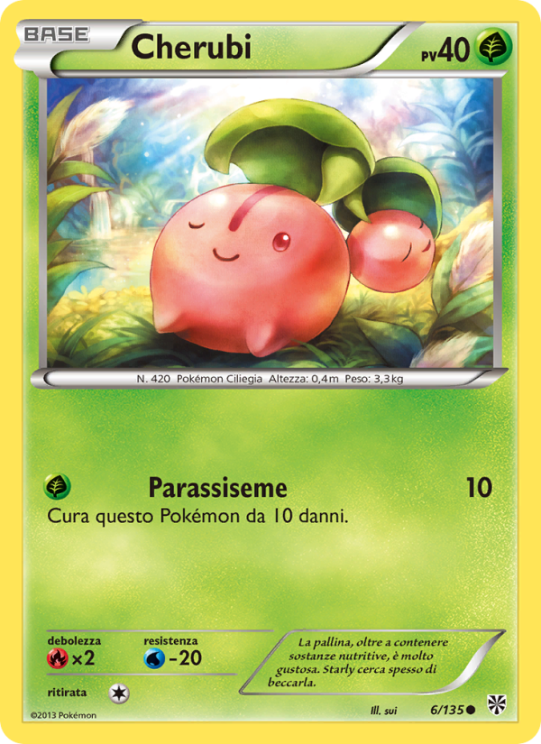 Cherubi 006/138 — Uragano Plasma (Italian Pokémon TCG card)
