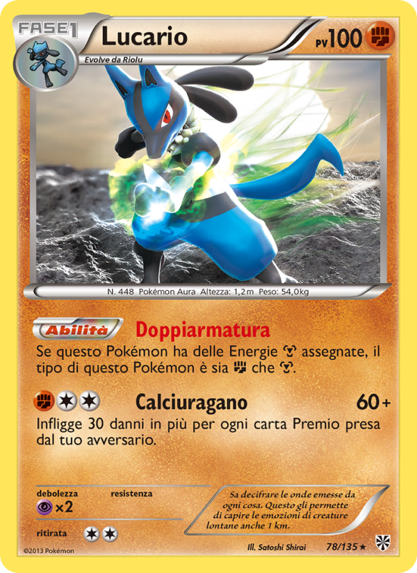Lucario 078/138 — Uragano Plasma (Italian Pokémon TCG card)