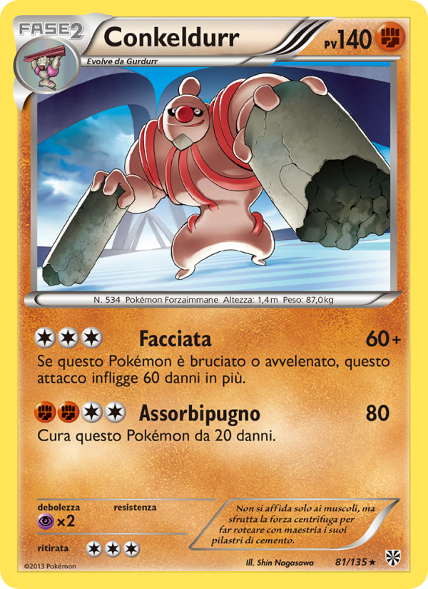Conkeldurr 081/138 — Uragano Plasma (Italian Pokémon TCG card)
