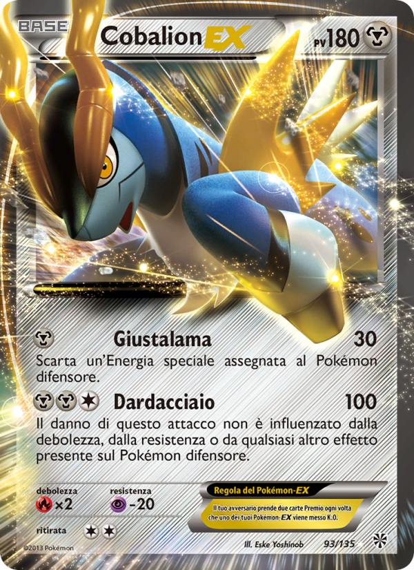 Cobalion-EX 093/138 — Uragano Plasma (Italian Pokémon TCG card)