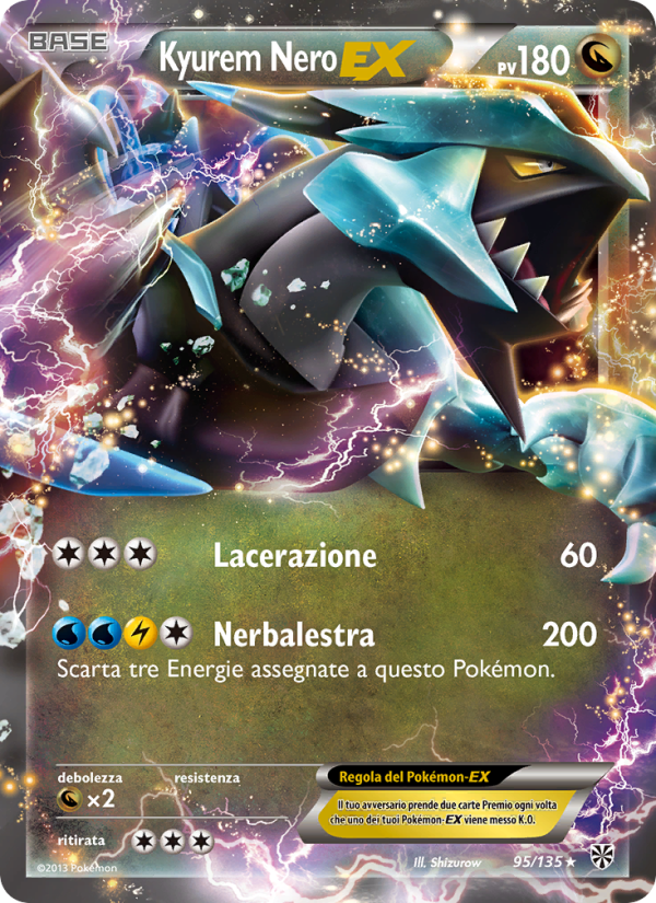 Kyurem Nero-EX 095/138 — Uragano Plasma (Italian Pokémon TCG card)