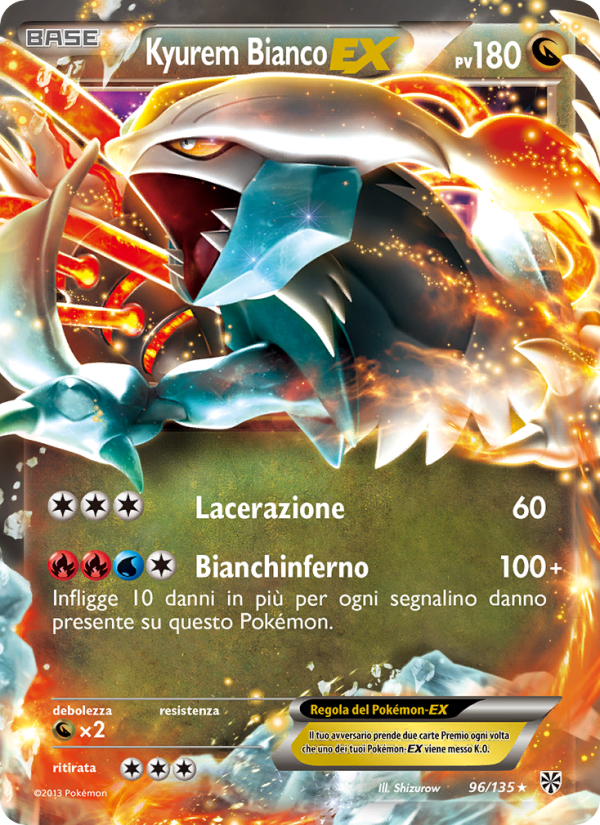 Kyurem Bianco-EX 096/138 — Uragano Plasma (Italian Pokémon TCG card)