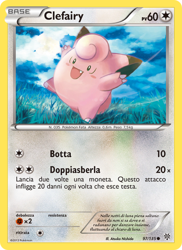 Clefairy 097/138 — Uragano Plasma (Italian Pokémon TCG card)
