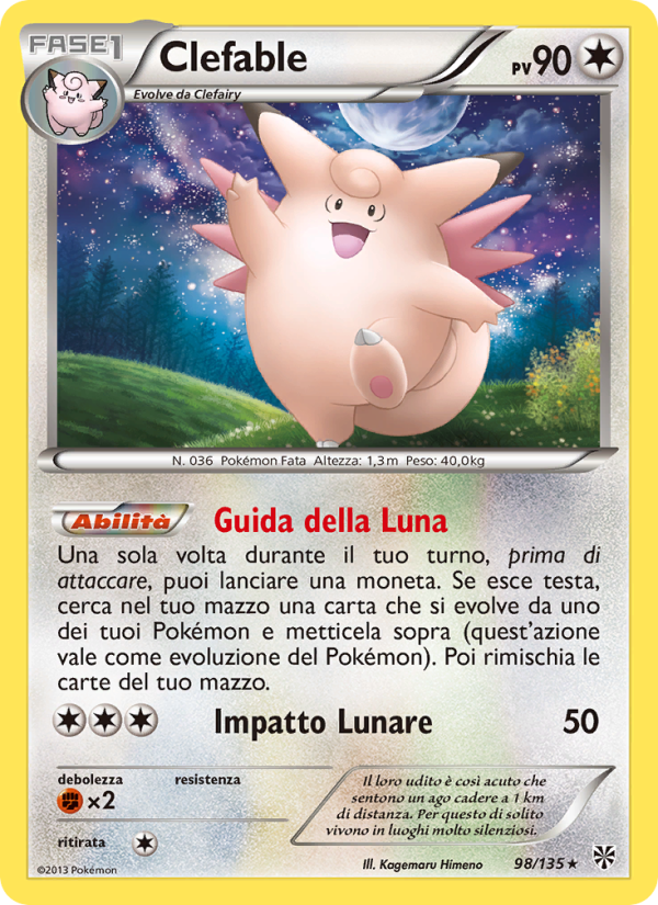 Clefable 098/138 — Uragano Plasma (Italian Pokémon TCG card)