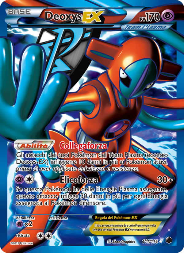 Deoxys-EX 111/122 — Glaciazione Plasma (Italian Pokémon TCG card)