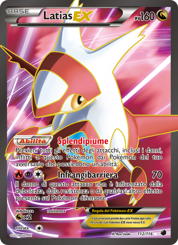 Latias-EX 112/122 — Glaciazione Plasma (Italian Pokémon TCG card)