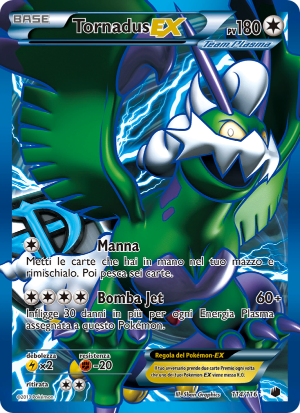 Tornadus-EX 114/122 — Glaciazione Plasma (Italian Pokémon TCG card)