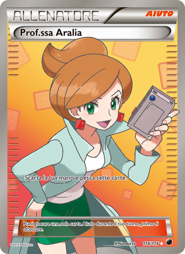 Prof.ssa Aralia 116/122 — Glaciazione Plasma (Italian Pokémon TCG card)