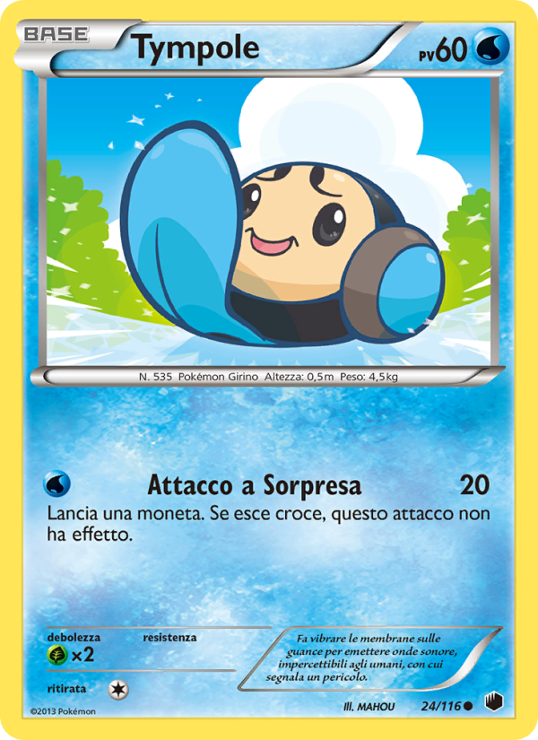 Tympole 024/122 — Glaciazione Plasma (Italian Pokémon TCG card)