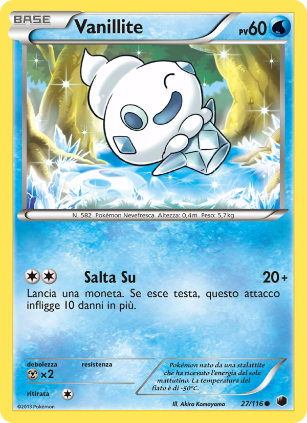 Vanillite 027/122 — Glaciazione Plasma (Italian Pokémon TCG card)