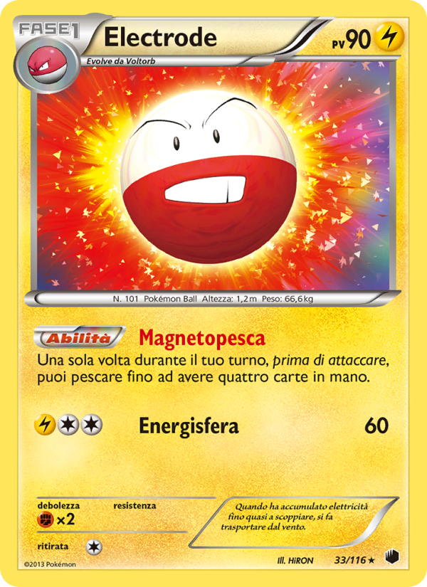 Electrode 033/122 — Glaciazione Plasma (Italian Pokémon TCG card)