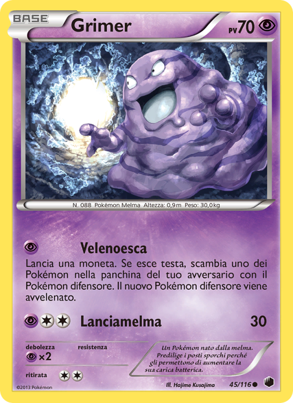 Grimer 045/122 — Glaciazione Plasma (Italian Pokémon TCG card)