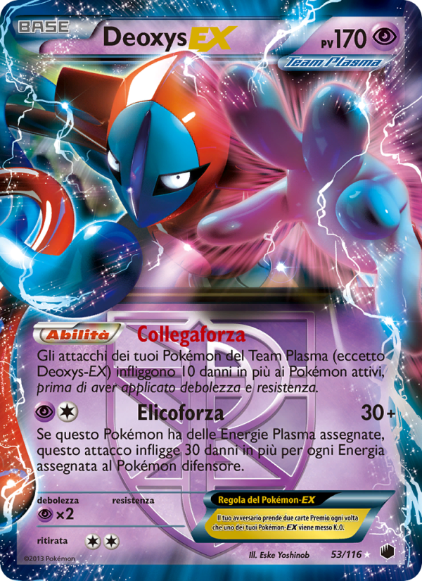 Deoxys-EX 053/122 — Glaciazione Plasma (Italian Pokémon TCG card)