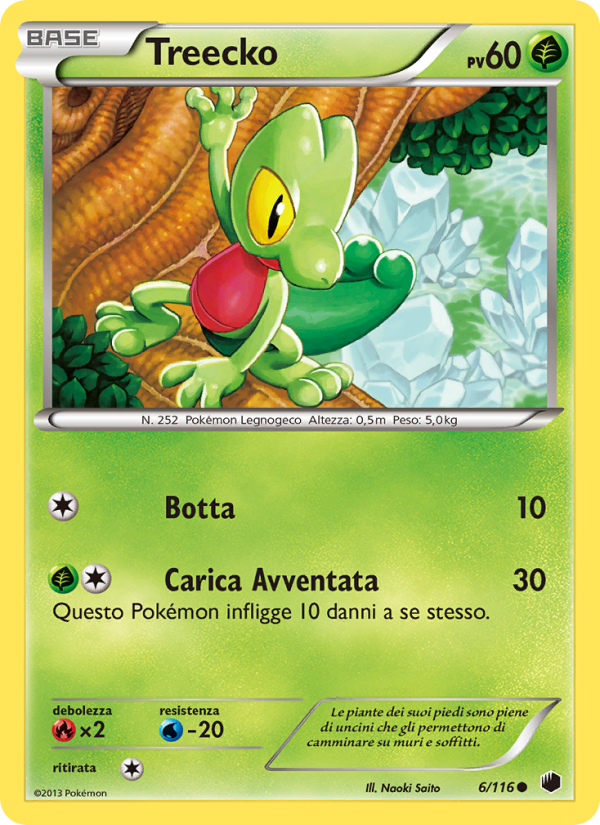 Treecko 006/122 — Glaciazione Plasma (Italian Pokémon TCG card)