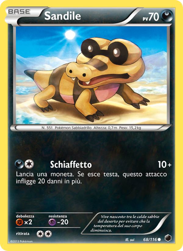 Sandile 068/122 — Glaciazione Plasma (Italian Pokémon TCG card)