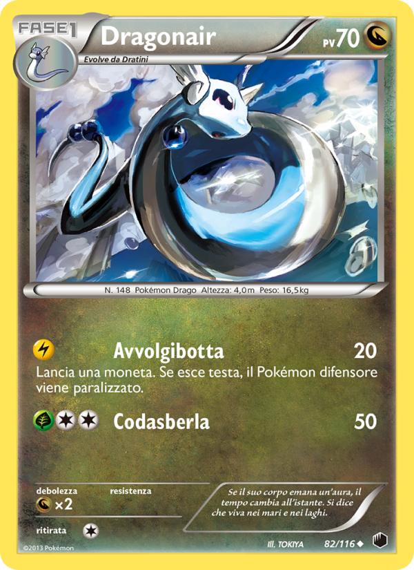 Dragonair 082/122 — Glaciazione Plasma (Italian Pokémon TCG card)
