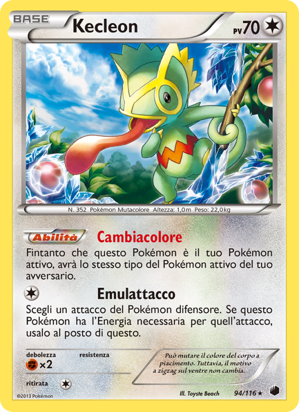 Kecleon 094/122 — Glaciazione Plasma (Italian Pokémon TCG card)