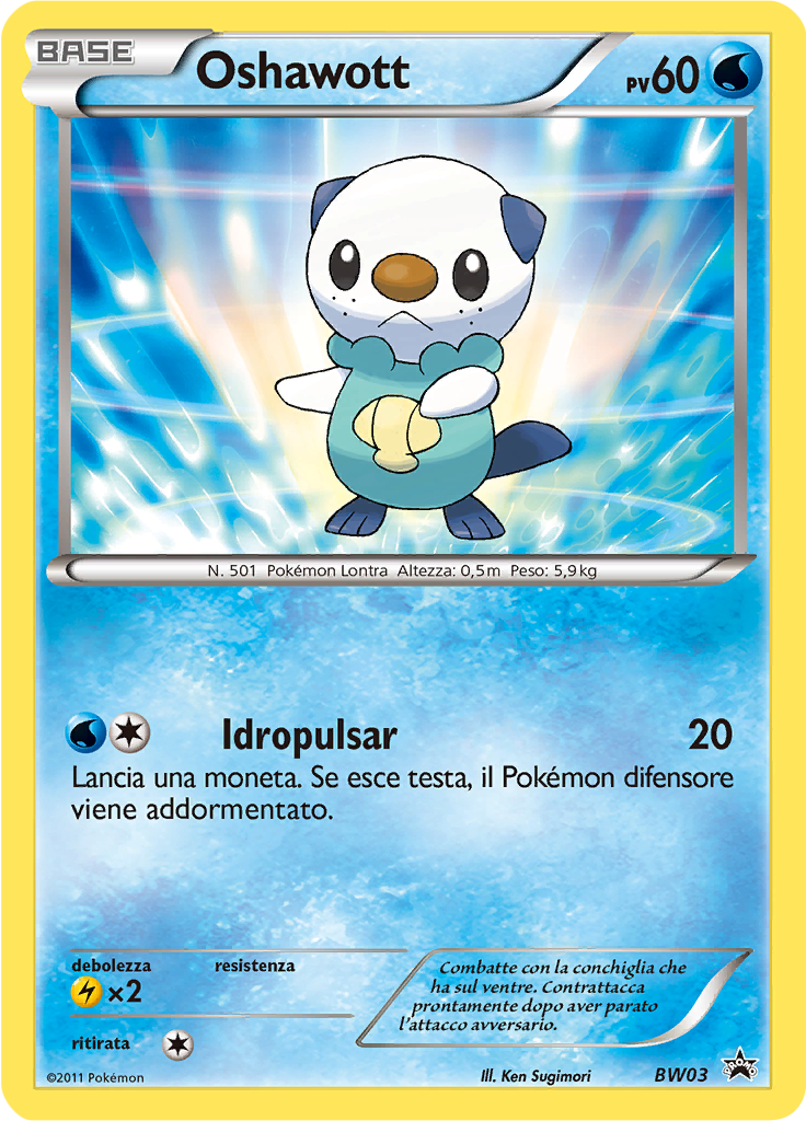 Oshawott BW03 — Nero & Bianco Promo (Italian Pokémon TCG card)