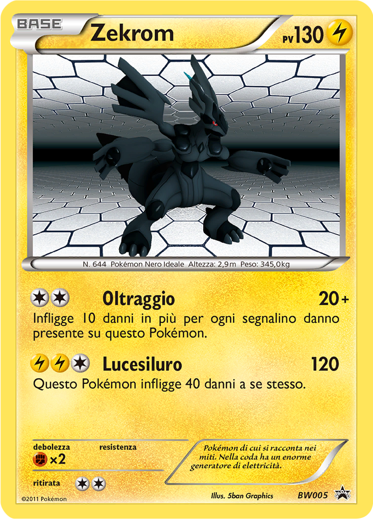 Zekrom BW005 — Nero & Bianco Promo (Italian Pokémon TCG card)