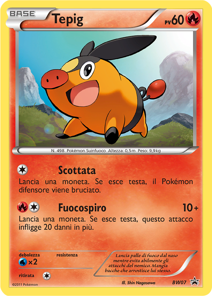Tepig BW07 — Nero & Bianco Promo (Italian Pokémon TCG card)