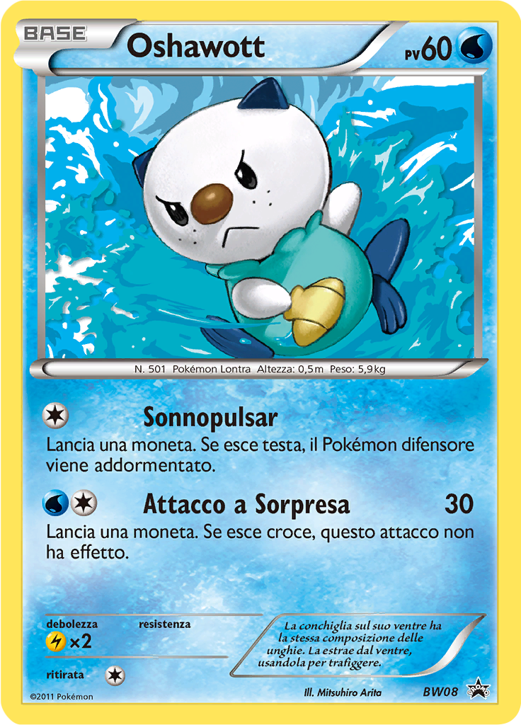 Oshawott BW08 — Nero & Bianco Promo (Italian Pokémon TCG card)