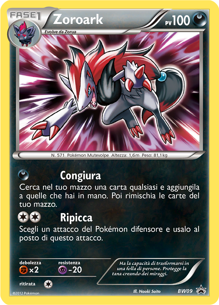 Zoroark BW09 — Nero & Bianco Promo (Italian Pokémon TCG card)