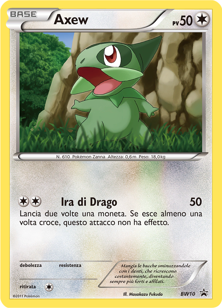 Axew BW10 — Nero & Bianco Promo (Italian Pokémon TCG card)