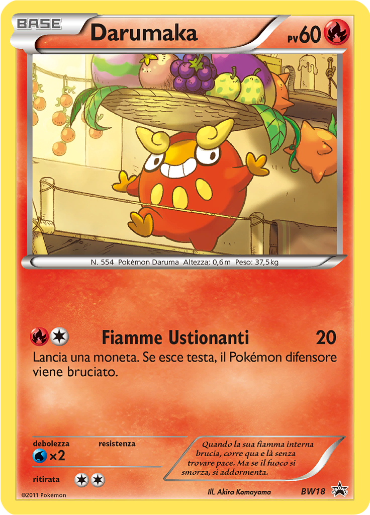 Darumaka BW18 — Nero & Bianco Promo (Italian Pokémon TCG card)