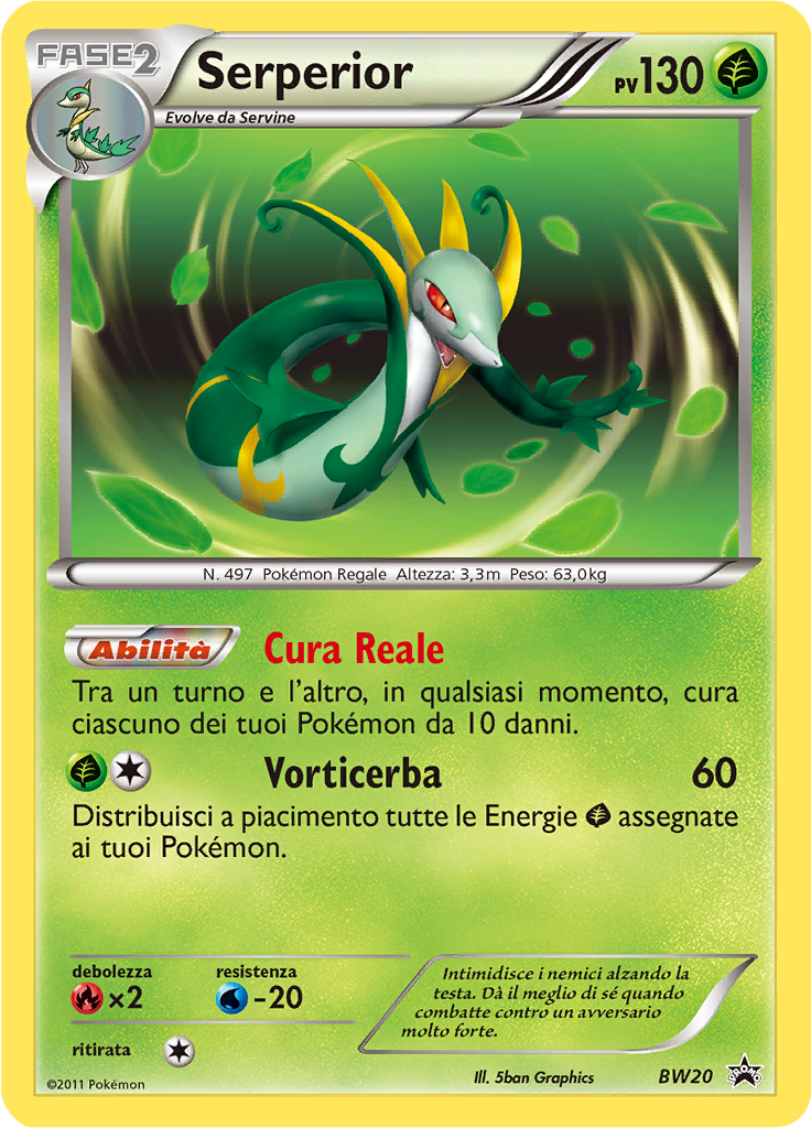Serperior BW20 — Nero & Bianco Promo (Italian Pokémon TCG card)